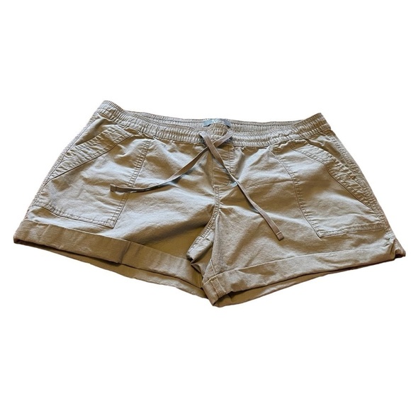 Natural Reflections Texturized Khaki Shorts - Elasticized Waist Drawstring XL - Picture 1 of 6